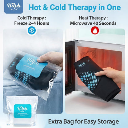 Hilph Plantar Fasciitis Recovery Kit with Foot Ice Pack Wrap & Massage Ball