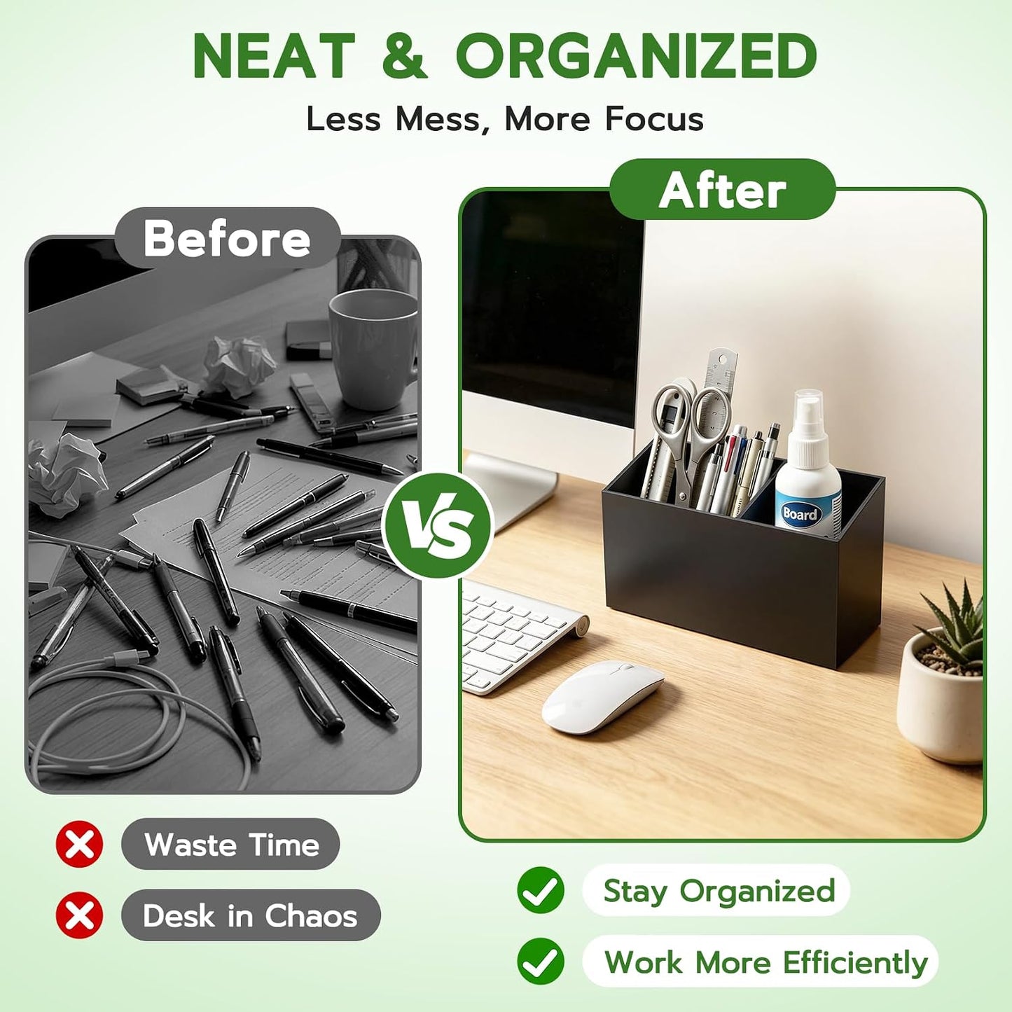 MR.MATE Magnetic Pen Holder,Clear Magnetic Marker Cup for Fridge Whiteboard | Dry Erase Marker Pencil Holder with Acrylic Cup and Strong Magnet, Non-slip Design For Refrigerator Locker Office & Classroom