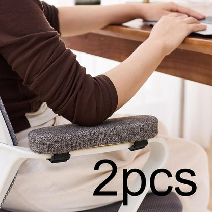 Office Chair Armrest Pad Elbow Cushion Thick Removable Cover Desk Chair Armrest Cushion Arm Padding for Recliners Sofa Home, Beige