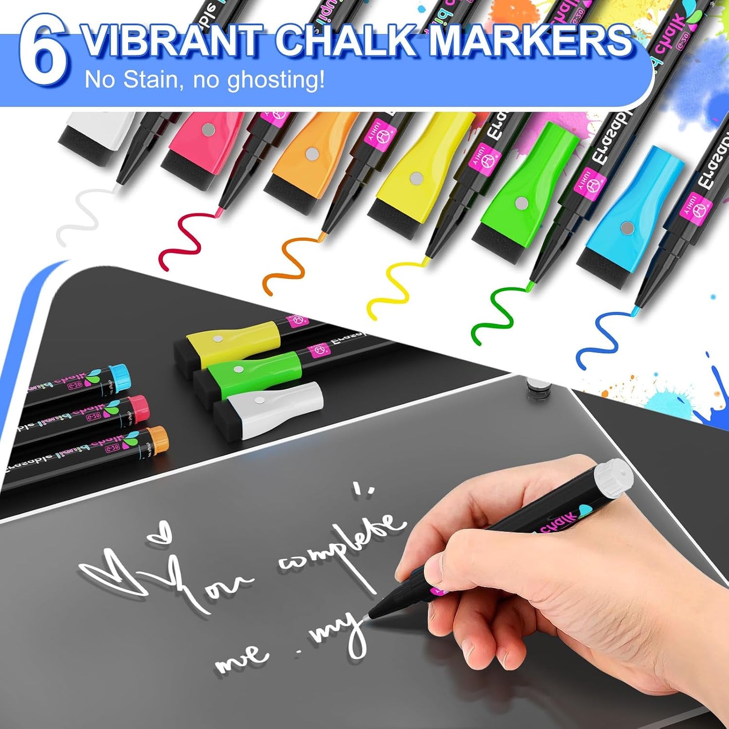 Magnetic Meal Planner for Fridge | Acrylic Weekly Planner with Chalk Marker for to-Do List, Shopping List, Menu List (8 x 12)
