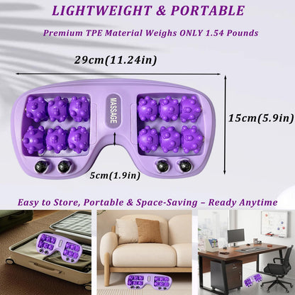 Portable Double Foot Massage Roller for Plantar Fasciitis Relief