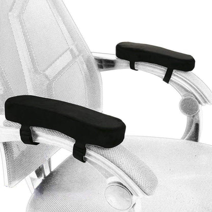 Memory Foam Chair Armrest Pad, Comfy Office Chair Arm Rest Cover for Elbows and Forearms Pressure Relief(Set of 2)