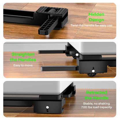 Appliance Rollers Heavy Duty,20''-32''in Extendable Appliance Sliders,Liftable Anti Slip Mobile Washing Machine Base,Easily Move Washer and Dryer Machines,Refrigerators,Furniture-Black
