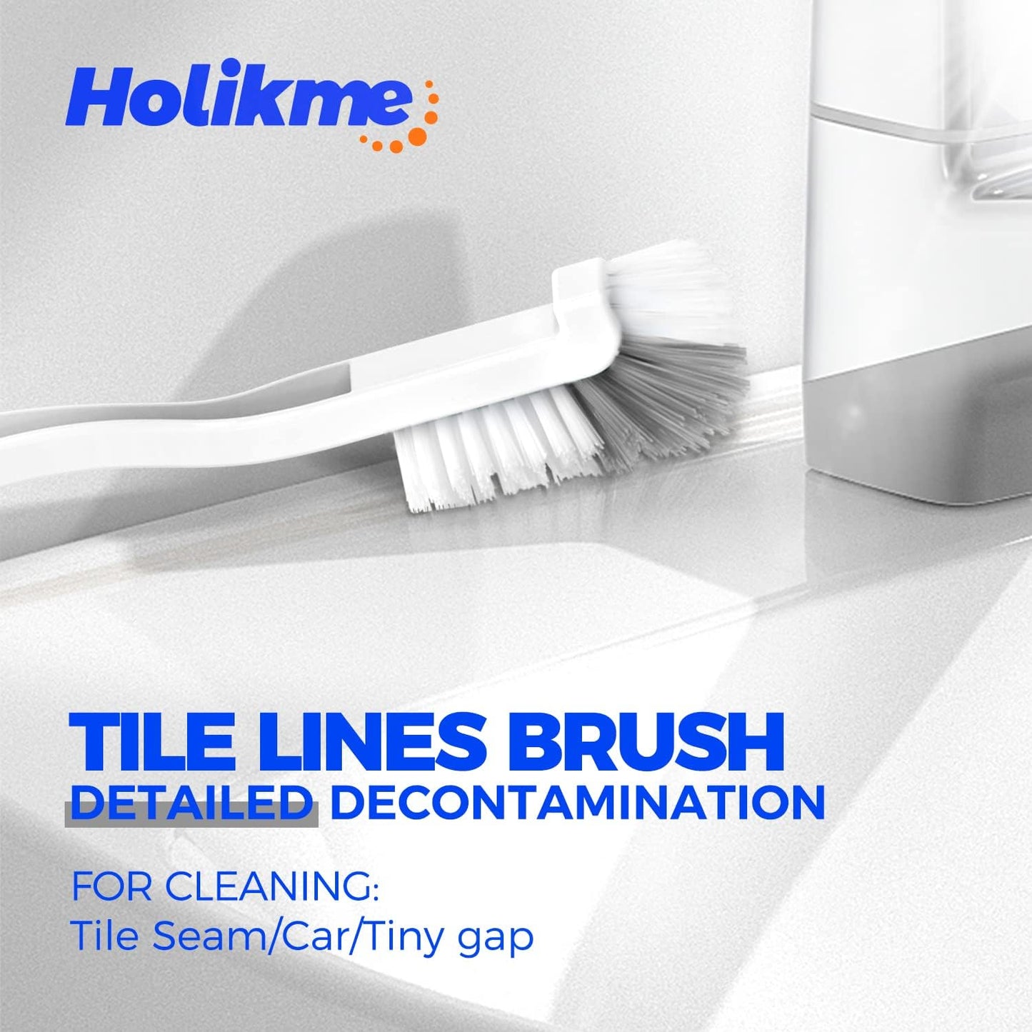 Holikme 7 Pack Cleaning Brush Scrub Brush Kitchen Brush for Floor,Green | Deep Cleaning Brush Set, Scrub Pads with Scraper Tip for Pool Walls, Bathroom, Grout, Floor, Bike, Tub, Shower
