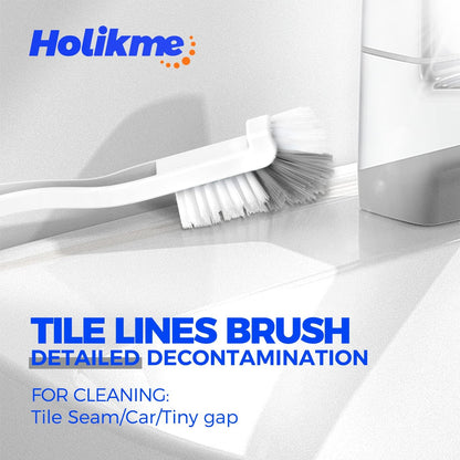 Holikme 7 Pack Cleaning Brush Scrub Brush Kitchen Brush for Floor,Green | Deep Cleaning Brush Set, Scrub Pads with Scraper Tip for Pool Walls, Bathroom, Grout, Floor, Bike, Tub, Shower