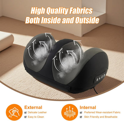 Shiatsu Foot Massager, Foot and Calf Massager with Heat, Black | 3 Intensity Levels, Heating, Auto Shut Off, for Feet, Calves, Arms and Ankles, for Plantar Fasciitis, Pain Relief