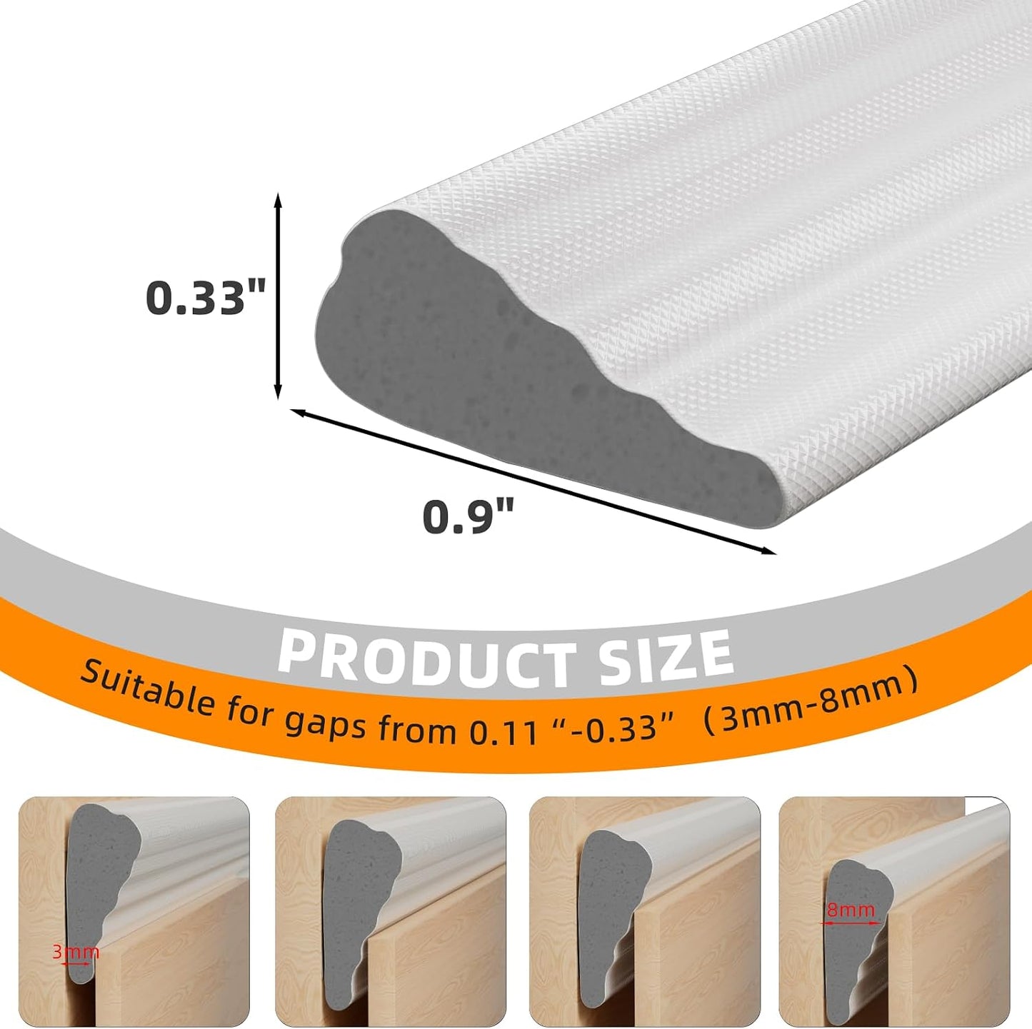 3 Pack*16.4 Ft Self-Adhesive Wedge Foam Window Weather Stripping Door Seal Strip, Soundproof Exterior Front Door Frame Gap Filler, Draft Stopper Foam Tape Noise Light Blocker (Black)