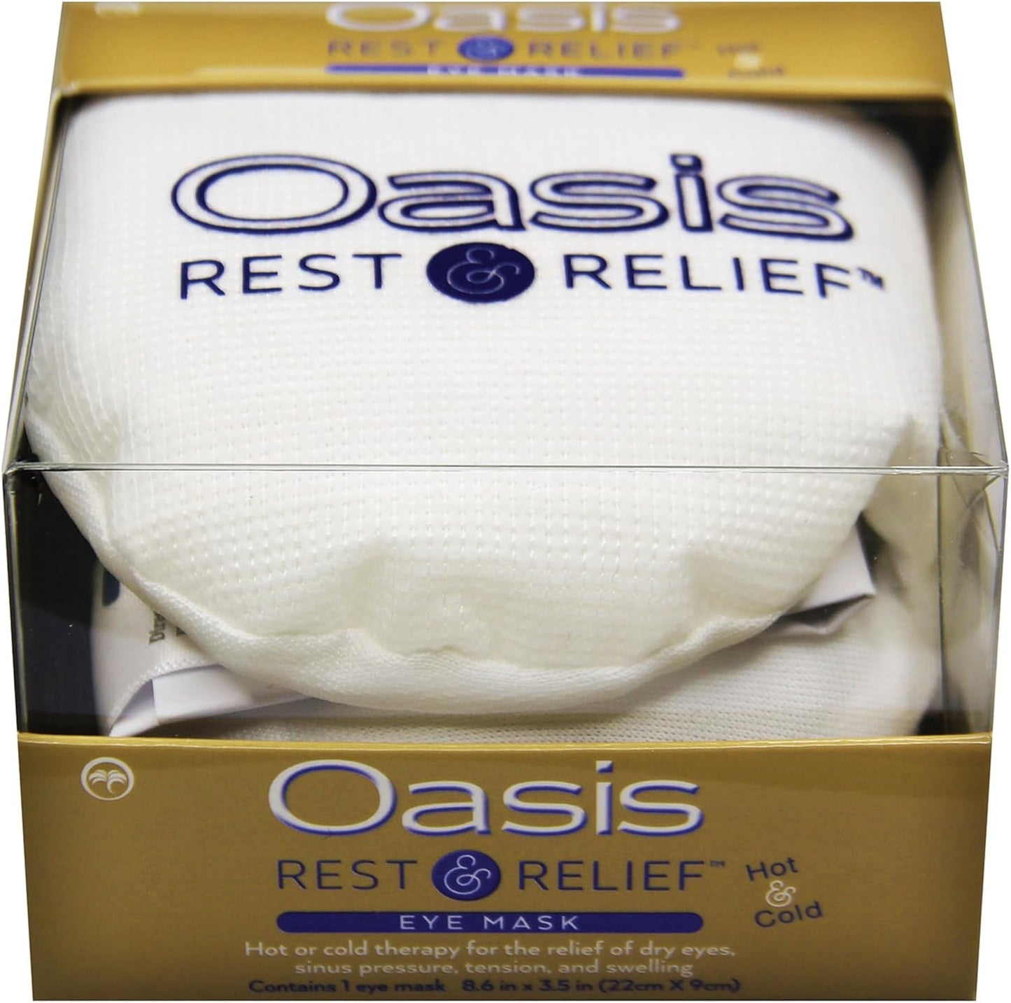 Oasis Rest & Relief® Reusable Hot and Cold Eye Mask – Microwavable Warm Eyelid Compress & Cooling Mask for Soothing Daily Eye Hygiene & Comfort (OM8000)