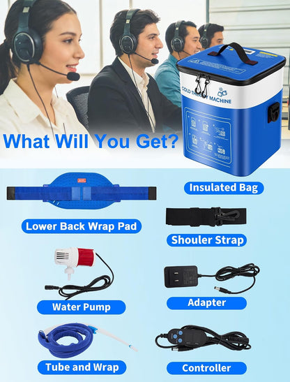 Ankle Foot Ice Pack Wrap for Cold Therapy Machine, Replacement Pad Only for Cryotherapy Unit, Cold Water Therapy for Plantar Fasciitis Relief, Post-Surgery & Injury Recovery - Universal Connector