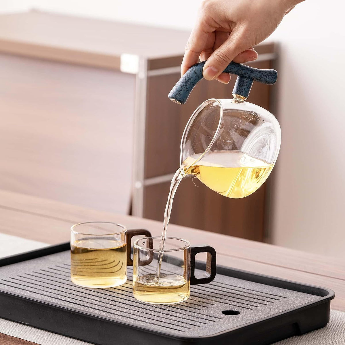 Kungfu Glass Tea Set Automatic Glass Teapot Set (Bird)