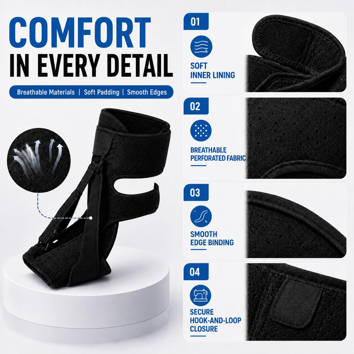 LILILI Plantar Fasciitis Night Splint Plantar Fasciitis Brace and Support | Plantar Fasciitis Relief, Dorsal Night Splint for Plantar Fasciitis Planter Facetious Support, Foot Splint for Men & Women