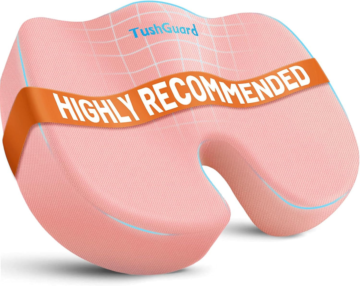 TushGuard Seat Cushion for Office Chair, Memory Foam Chair Cushion, Black
