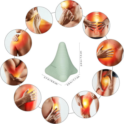 Trigger Point Massage Ball Manual Massager Tool 2.8”×2.9”. Gray | Silicone Massage Ball for Muscle Knot Deep Tissue Myofascial Release Physical Therapy Hip Flexor Iliacus Psoas Hand Foot Back