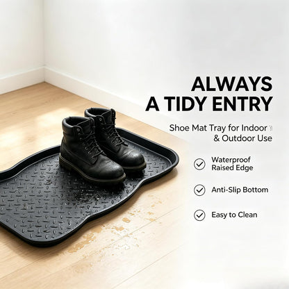 Boot Trays, Waterproof Shoe Mats for Entryway Indoor | Multi-Purpose Trays for Boots, Shoes, Garden, 28×14.5 Inch