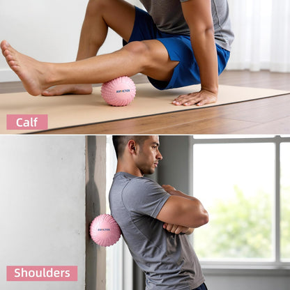 8 Inch Large Peanut Massage Ball Roller for Large Muscle Groups, Deep Tissue Double Massage Ball for Neck,Back,Leg,Low Back,Peanut Myofascia Release Ball for Muscle Knots&Physical Therapy