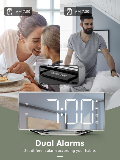 PPLEE Extra Loud Vibrating Alarm Clock with Bed Shaker