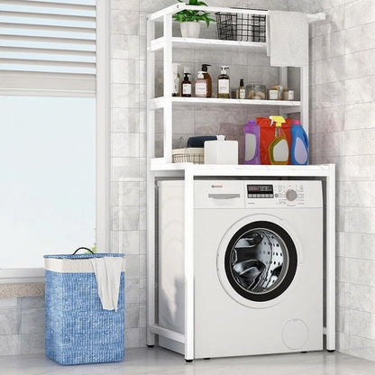 Gdrasuya10 3 Tier Over the Washer and Dryer Storage Shelf, Black Washing Machine Storage Utility Rack Freestanding Laundry Storage Shelf Organizer Space Save for Laundry Room Organization
