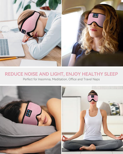 MUSICOZY 3D Sleep Headphones Bluetooth 5.4 Sleep Mask with HD Speakers