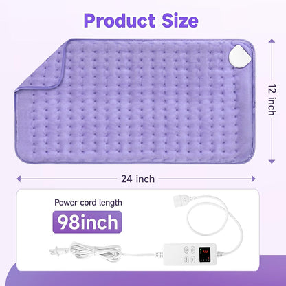NBKLS Heating Pads for Back Neck Shoulder Pain, Electric Heating Pad Auto Shut Off, Fast Heat, Large Heating Pad Christmas Gift for Women Men, Birthday Gifts for Mom Dad (Blue)