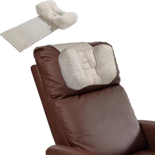 Neck Pillows for Recliners with Pocket,Headrest Cushion for Neck Pain Relief and Cervical Support,Recliner Head Pillow for Side Sleeping at Home, Office or Traveling（Green）