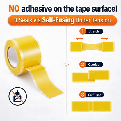 Self Fusing Silicone Tape 2 Rolls Flex Seal Tape 1 Inch x 10 Feet | Waterproof Hose Repair Tape, Silicone Rubber for Plumbing, Pipe Leak Seal, Rescue Tape, Outdoor Coax And Tool Fixation