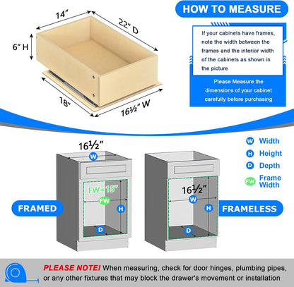 WelFurGeer Soft Close Pull Out Cabinet Organizer, 26" W x 22" D Pull Out Drawer for Cabinet, Bottom Mount Pull Out Drawers for Kitchen Cabinets, Smooth Slide-Out Shelves for Home Kitchen Organization