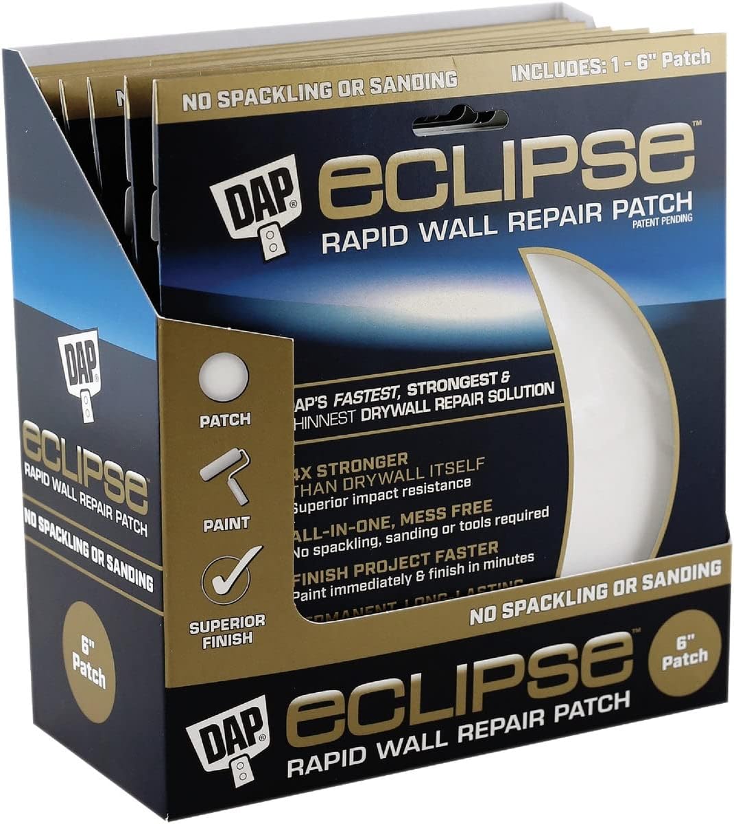 DAP Eclipse Rapid Wall Repair Patch, 6 in (7079809165)