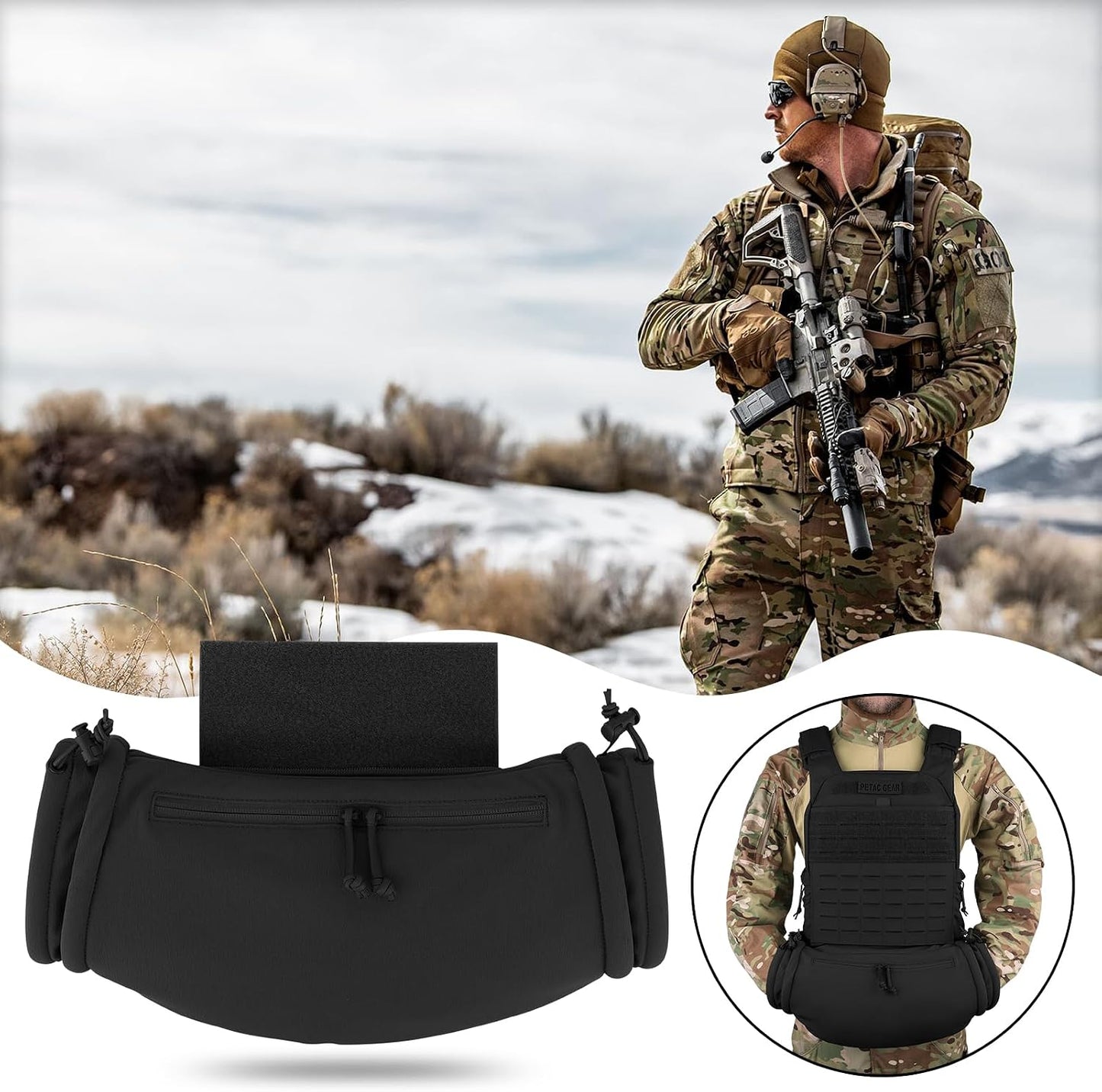 Tactical Hand Warmer,Portable Drop Hanger Waist Handwarmer Pouch for Hunting Golf Camping Fishing, Hiking, Football Winter Outdoor Field Survival.