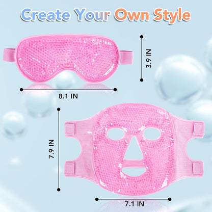 XPCARE Colding Ice Face Mask and Cooling Eye Mask for Puffy Eyes (Blue)