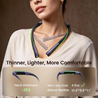 Glocusent Upgraded Neck Light,100Hrs Slimmer Reading Light for Books in Bed