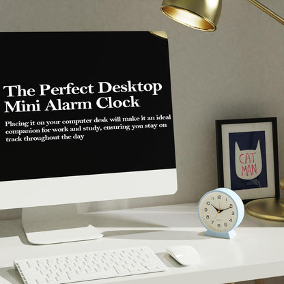 AYRELY® 4.5" Analog Alarm Clock, Small Retro Desk Clock and Table Clock