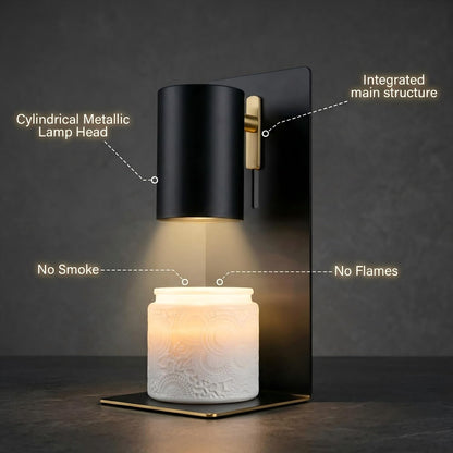 MOAFINA White Candle Warmer Lamp with Timer,Height Adjustable Dimmable