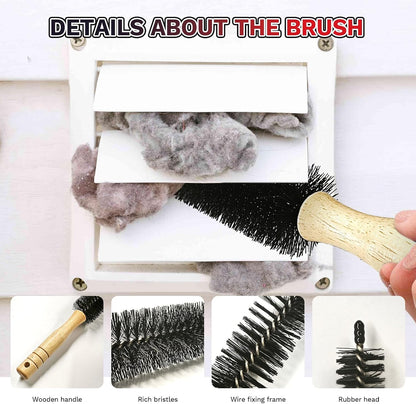 2 Pieces Dryer Vent Cleaner Kit,Lint Brush & Vacuum Hose | Vac Attachment with Flexible Lint Brush & Hose, Fits Most Vac for Dryer Lint Removal, Fire Prevention, Home Appliance Clean