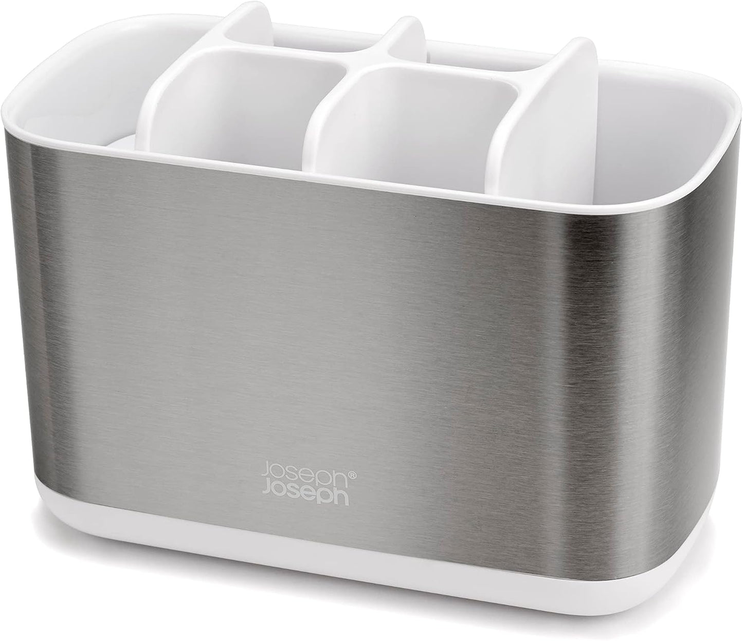 Joseph Joseph Easy-Store - Compact Toothbrush Holder Caddy Bathroom Storage , Grey/White, Regular
