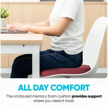 FORTEM Seat Cushion, Office Chair Cushion for Tailbone Sciatica Pain Relief