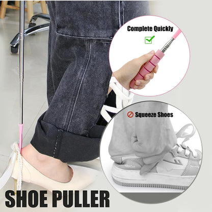 Shoe Horn Long Handle Retractable Shoehorn Telescopic Foldable Shoe Puller Adjustable Shoe Aids Easy Slip on