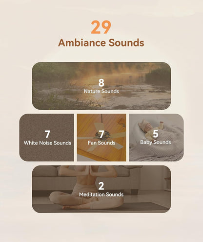 Dreamegg White Noise Machine for Adults - 10W Powerful Sound Machine with 29 Soothing Sounds, Noise Masking for Snoring, Traffic & Office Privacy, Ideal for Home, Travel & Deep Sleep