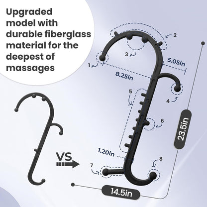Ranarose Deep Tissue Back & Neck Massager for Body Muscle Pain Relief | Trigger Point Massage Tool for Full Body, Shoulders, Legs, Muscle Knot Remover, for Self-Massage, Pressure Point Massage Tool