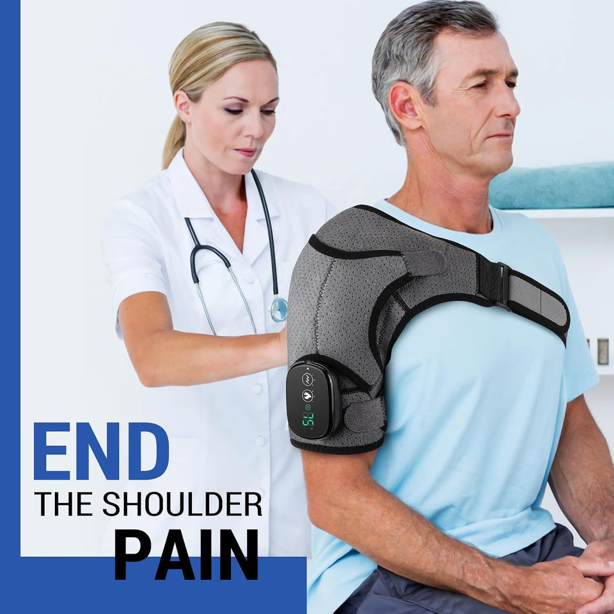 Shoulder Heating Pad with Massage , Shoulder Massager for Pain Relief
