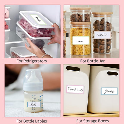 1000 Pcs Removable Freezer Labels 1 x 3 Inch, 10 Colors | Water And Oil Resistant, Easy To Write, Sticks To Containers, Ideal For Food Storage, Classroom, And Organizing