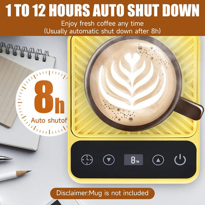 Mug Warmer - Electric Coffee Mug Warmer with Timer,Coffee Cup Warmer for Desk Auto Shut Off,Smart 6-Temperature Control, Coffee Accessories for Coffee Lovers, White | Coffee Cup Warmer for Desk Auto Shut Off,Smart 6-Temperature Control, Coffee