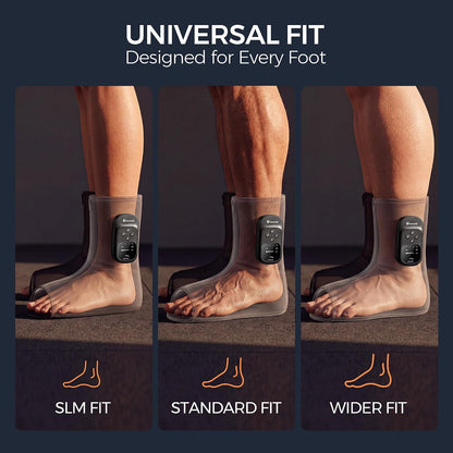 Foot Massager with Air Compression and Heat, FSA Eligible HSA Portable Cordless Ankle and Calf Massager with 5 Modes & 5 Intensities, Lightweight Compression Boots for Muscle Relaxation (1PC)