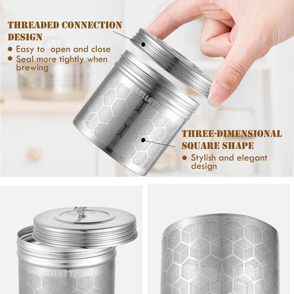 2 Pack 304 Steel Fine Mesh Tea Infusers for Loose Leaf Tea | Versatile for tea, spices & seasonings, fine mesh traps sediment, dishwasher-safe