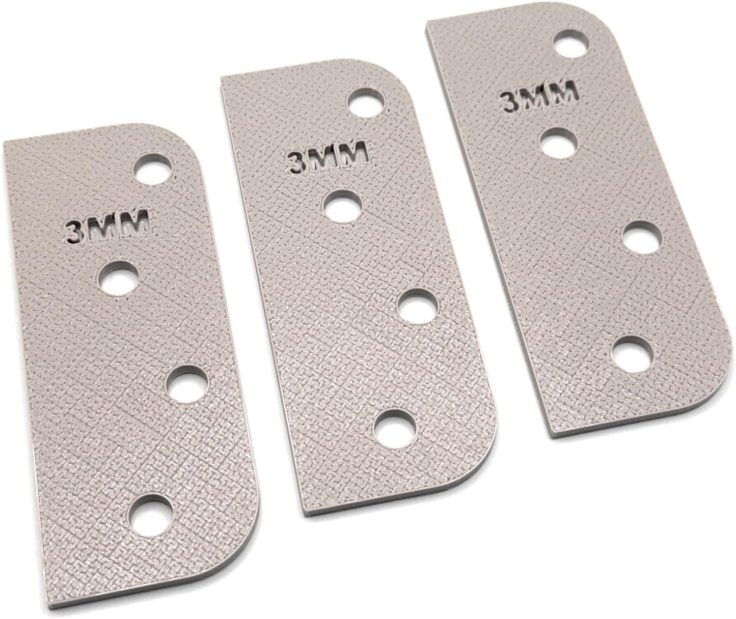 Door Hinge Shims (Set of 3) Hinge Spacer for Interior and Exterior Door Alignment - for 3.5", 4" and 4.5" Standard Hinges (3mm Thick, White, 3.5-inch)