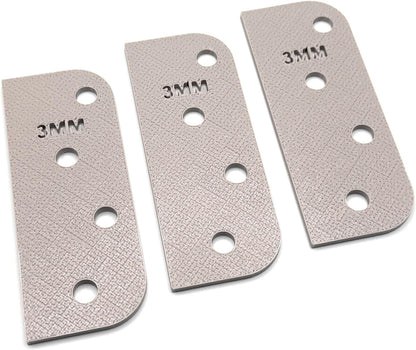 Door Hinge Shims (Set of 3) Hinge Spacer for Interior and Exterior Door Alignment - for 3.5", 4" and 4.5" Standard Hinges (3mm Thick, White, 3.5-inch)