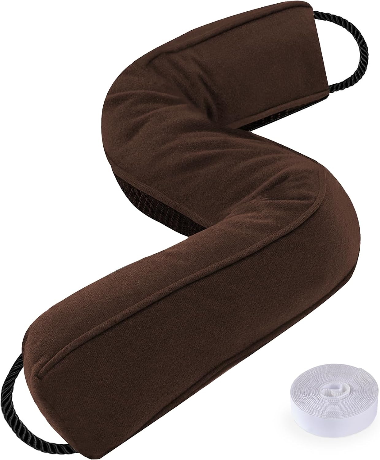 Door Draft Stopper, Removable Washable Cover, 38", Gray | Weighted Gap Filler, Blocks Hot and Cold Air, All-Season Seal, Easy Install, Noise & Wind Blocker, Home Essentials