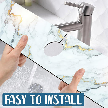 Faucet Mat for Kitchen Sink Absorbent Splash Guard Bathroom 23.5"X5.5"