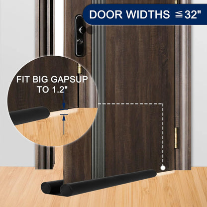 Adjustable Under Door Draft Stopper - Effectively Blocks Cold Air, Wind, Dust, and Reduces Noise - 30" Length | 30-inch adjustable under door draft stopper blocks cold air, dust, light and noise while helping improve indoor comfort