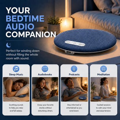 Pillow Speaker for Sleeping, 2026 Mini Bluetooth Pillow Speakers, Ultra-Thin Under Pillow Speaker with White Noise Machine Timer, Wireless Sleep Aid for Stereo Bass, Sleep Music