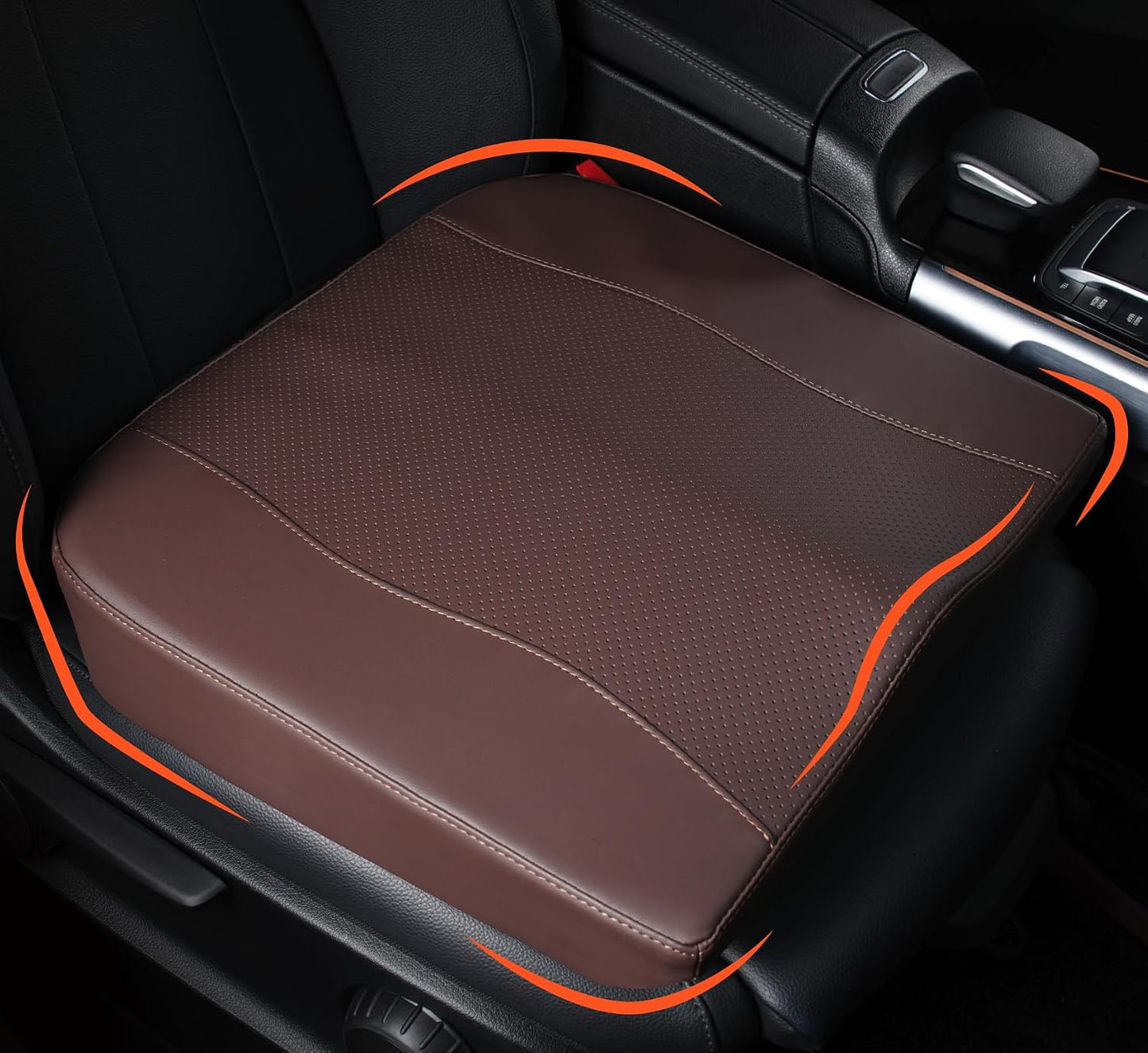 Lofty Aim Car Seat Cushion, Memory Foam Car Seat Cushions for Long Driving | Comfy Car Seat Pillow for Pain Relief, Driver Seat Cushion Adds Height, Butt Cushion for Car, Truck, Office Chair, Black